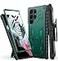 FNTCASE for Samsung Galaxy S22 Ultra Case Builtin Screen Protector Kickstand BeltClip Holster FullBody Dual Layer Rugged Shockproof Protective Phone CoverJade Green