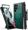 FNTCASE for Samsung Galaxy S22 Ultra Case Builtin Screen Protector Kickstand BeltClip Holster FullBody Dual Layer Rugged Shockproof Protective Phone CoverJade Green