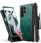 FNTCASE for Samsung Galaxy S22 Ultra Case Builtin Screen Protector Kickstand BeltClip Holster FullBody Dual Layer Rugged Shockproof Protective Phone CoverJade Green