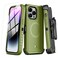 M MYBAT PRO Maverick Series iPhone 14 Pro Max Case with Belt Clip HolsterwScreen ProtectorAntiDropShockproofwith 360Rotating KickstandHeavy Duty Protection Army Green