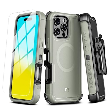 M MYBAT PRO Maverick Series for iPhone 16 Pro 63 Case with Belt Clip HolsterCompatible with Magsafe wScreen ProtectorAntiDropShockproofwith 360Rotating KickstandHeavy Duty Protection