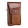 Hengwin Phone Holster Belt Case with Belt Clip Genuine Leather Belt Pouch Cell Phone Holder Fit for iPhone 16 Plus 15 Pro Max 14 Pro Max Samsung Galaxy S25 Plus Fit Cellphone with Case On Brown