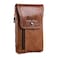 Hengwin Phone Holster Belt Case with Belt Clip Genuine Leather Belt Pouch Cell Phone Holder Fit for iPhone 16 Plus 15 Pro Max 14 Pro Max Samsung Galaxy S25 Plus Fit Cellphone with Case On Brown