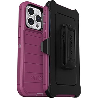 OtterBox Defender Series Screenless Edition Case for iPhone 14 Pro Max Only Holster Clip Included Microbial Defense Protection NonRetail Packaging Morning Sky Pink