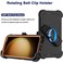 RubCase for Samsung Galaxy S23 Case with Belt Clip Holster 2 x Screen Protector Heavy Duty Military Grade Full Body Shockproof DustProof Rugged Protective Cover for Samsung S23 5G Black Orange