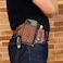 TOURBN Tourbon Leather Cell Phone Holster with Belt Loop Case Tool EDC Folding Knives Sheath Pencil Slot Holder Key Clip for Men