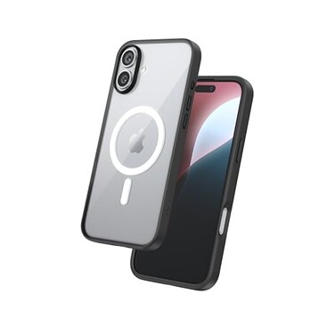 FLOLAB Surtect TriFusion Magnetic for iPhone 16 Case Protective Slim Design Magsafe Compatible Military Grade Black Clear