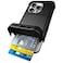 Scooch for iPhone 15 Pro Case with Card Holder Wingmate Wallet Case with Hidden Card Slot and RFID Protection for up to 4 Cards 10Foot Drop Protection Black