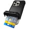 Scooch for iPhone 15 Pro Case with Card Holder Wingmate Wallet Case with Hidden Card Slot and RFID Protection for up to 4 Cards 10Foot Drop Protection Black