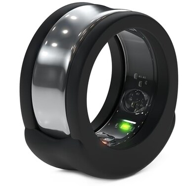 Rinfit Smart Ring Protector Silicone Ring Enhancer for Active Lifestyle and Gym SportFit US Design Patent Black Size 9