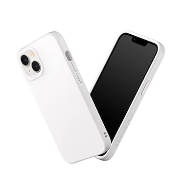 RhinoShield Case Compatible with iPhone 1314 SolidSuit Shock Absorbent Slim Design Protective Cover with Premium Matte Finish 35M 11ft Drop Protection Classic White