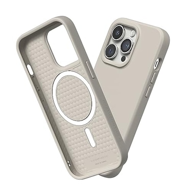 RhinoShield SolidSuit Case Compatible with Magsafe for iPhone 14 Pro Shock Absorbent Slim Design Protective Cover with Premium Matte Finish 35M 11ft Drop Protection Shell Beige