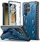 FNTCASE for Samsung Galaxy S23Ultra Case Military Grade Drop Proof Protection Mobile Cover with Kickstand Matte Textured Rugged Shockproof TPU Protective Sturdy Phone Case Blue