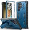 FNTCASE for Samsung Galaxy S23Ultra Case Military Grade Drop Proof Protection Mobile Cover with Kickstand Matte Textured Rugged Shockproof TPU Protective Sturdy Phone Case Blue
