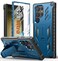 FNTCASE for Samsung Galaxy S23Ultra Case Military Grade Drop Proof Protection Mobile Cover with Kickstand Matte Textured Rugged Shockproof TPU Protective Sturdy Phone Case Blue