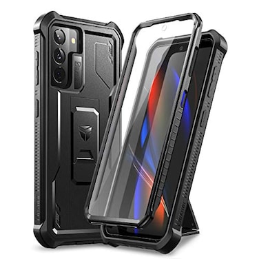 Dexnor for Samsung Galaxy S21 Case Built in Screen Protector and Kickstand Heavy Duty Military Grade Protection Shockproof Protective Cover for Samsung Galaxy S21 5G 62 inch Black