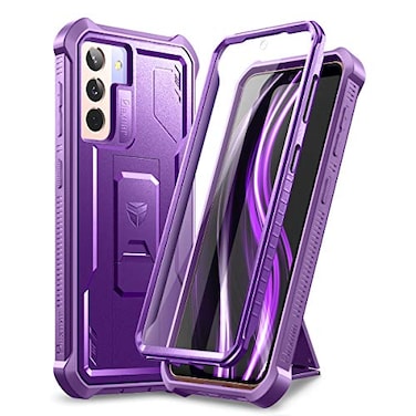 Dexnor for Samsung Galaxy S21 Case Built in Screen Protector and Kickstand Heavy Duty Military Grade Protection Shockproof Protective Cover for Samsung Galaxy S21 5G 62 inch Purple
