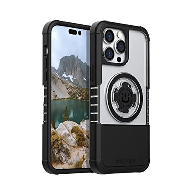 Rokform iPhone 14 Pro Max Case Crystal Series Dual Magnet MagSafe Compatible Clear Apple Case iPhone Cover with RokLock Twist Lock Slim Magnetic Drop Tested Armor Clear