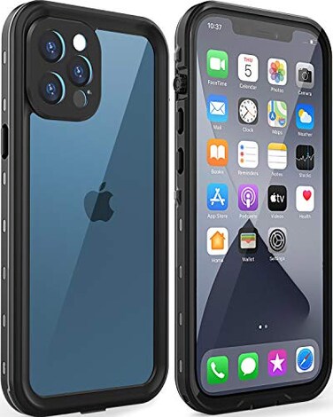 LOVE BEIDI for iPhone 12 Pro Max Waterproof Case 67 Shockproof Dustproof with Screen Protector Black