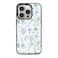 CASETiFY Compact iPhone 15 Pro Case 4 ft 2X Military Grade Drop ProtectionSlimLightweight Elegant Pastel Blue Vintage Butterfly Floral Clear Black