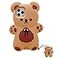 Yatchen Bear Case Compatible with iPhone 13 Pro MaxKawaii Phone Cases Cute 3D Cartoon Teddy Bear with Keychain Women Girls Soft Silicone Shockproof Cover for iPhone 13 Pro Max