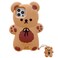 Yatchen Bear Case Compatible with iPhone 13 Pro MaxKawaii Phone Cases Cute 3D Cartoon Teddy Bear with Keychain Women Girls Soft Silicone Shockproof Cover for iPhone 13 Pro Max