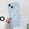 QLTYPRI Bow Case for iPhone 15 Clear Cute Ribbon Bow Phone Case Curly Wavy Aesthetic Phone Case Slim Soft Transparent Shockproof Protective Cover for Women Girls Light Blue