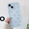 QLTYPRI Bow Case for iPhone 15 Clear Cute Ribbon Bow Phone Case Curly Wavy Aesthetic Phone Case Slim Soft Transparent Shockproof Protective Cover for Women Girls Light Blue