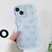 QLTYPRI Bow Case for iPhone 15 Clear Cute Ribbon Bow Phone Case Curly Wavy Aesthetic Phone Case Slim Soft Transparent Shockproof Protective Cover for Women Girls Light Blue