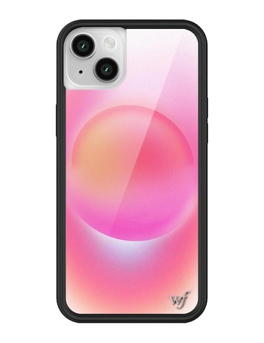 Wildflower Cases Compatible with iPhone 1314 Protective Black Bumper 65ft Drop Test Women Owned Small Business Orange Sunset Pink Sky Aesthetic Cute Trendy Hot Pink Aura