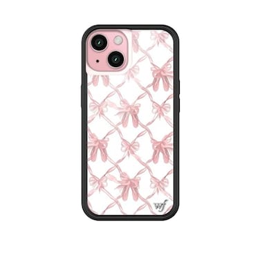 Wildflower Cases Compatible with iPhone 15 Protective Bumper 65ft Drop Test Women Owned Small Business Cute Trendy Coquette Pink Bows Ballet Slippers On Pointe