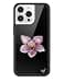 Wildflower Cases Compatible with iPhone 15 Pro Max Protective Black Bumper 65ft Drop Test Women Owned Small Business Floral Black Purple Minimalist Cute Trendy Orchid