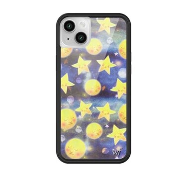 Wildflower Cases Compatible with iPhone 1314 Protective Black Bumper 65ft Drop Test Women Owned Small Business Sky Moon Galaxy Night Star Aesthetic Celestial Dreaming