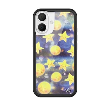 Wildflower Cases Compatible with iPhone 16 Protective Black Bumper 65ft Drop Test Women Owned Small Business Sky Moon Galaxy Night Star Aesthetic Celestial Dreaming