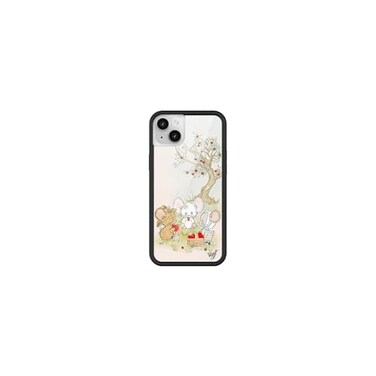 Wildflower Cases Compatible with iPhone 1314 Protective Black Bumper 65ft Drop Test Women Owned Small Business Animals Picnic Dainty Aesthetic Cute Trendy Mice Friends