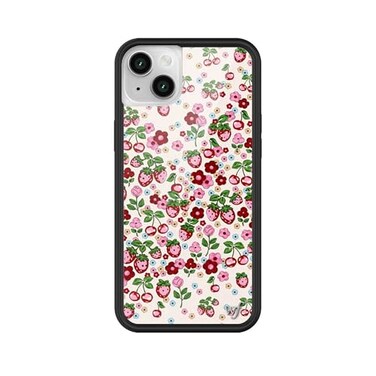 Wildflower Cases Compatible with iPhone 1314 Protective Black Bumper 65ft Drop Test Women Owned Small Business Fruit Cherries Strawberry Floral Cute Trendy Berry World