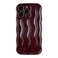 Caseative for iPhone 13 Pro CaseWater Ripple Pattern Curly Wave Frame Soft Phone Case Wine Red
