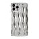 Caseative for iPhone 13 Pro Max CaseWater Ripple Pattern Curly Wave Frame Soft Phone Case Silver