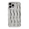 Caseative for iPhone 13 Pro Max CaseWater Ripple Pattern Curly Wave Frame Soft Phone Case Silver