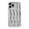 Caseative for iPhone 13 Pro Max CaseWater Ripple Pattern Curly Wave Frame Soft Phone Case Silver