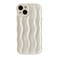 Caseative for iPhone 13 CaseWater Ripple Pattern Curly Wave Frame Soft Phone Case White