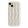 Caseative for iPhone 13 CaseWater Ripple Pattern Curly Wave Frame Soft Phone Case White