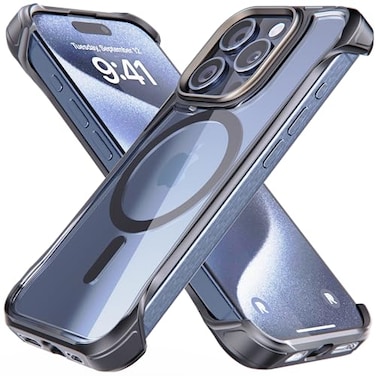 REBEL Clear Case for iPhone 15 Pro Flex Crystal Series Exposed Sides for Comfort Strong MagSafe Compatible Glossy Grip Protective Shockproof Upgraded Frameless Cover for 61 Inch Phone 2023