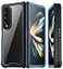 Poetic Guardian Case Compatible with Galaxy Z Fold 4 76 inchMilGrade Protection UltraThin FullBody Hybrid Shockproof Protective Rugged Clear Cover with Builtin Screen Protector BlueClear