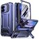 Poetic Spartan Case for Google Pixel 9 Pro Fold 5G Hinge ProtectionKickstandMilGrade Protection FullBody Shockproof Protective Rugged Cover with Builtin Screen Protector Midnight Blue