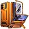 Poetic Spartan Case for Google Pixel 9 Pro Fold 5G Hinge ProtectionKickstandMilGrade Protection FullBody Shockproof Protective Rugged Cover with Builtin Screen Protector Metallic Orange