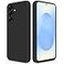 GiiYoon Silicone Case Compatible with Samsung Galaxy S25 Full Body Silky Soft Touch Phone Case with Camera Protection Shockproof Cover with Microfiber Lining Black