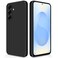 GiiYoon Silicone Case Compatible with Samsung Galaxy S25 Full Body Silky Soft Touch Phone Case with Camera Protection Shockproof Cover with Microfiber Lining Black