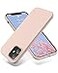 OTOFLY iPhone 12 Case 61 inch Premium Soft Liquid Silicone Rubber FullBody Protective Bumper Pink