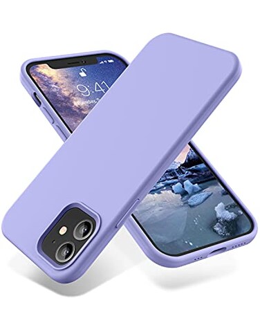 OTOFLY Compatible with iPhone 1212 Pro Case 61 inch2020Silky and Soft Touch Series Premium Soft Liquid Silicone Rubber FullBody Protective Bumper Case Light Purple